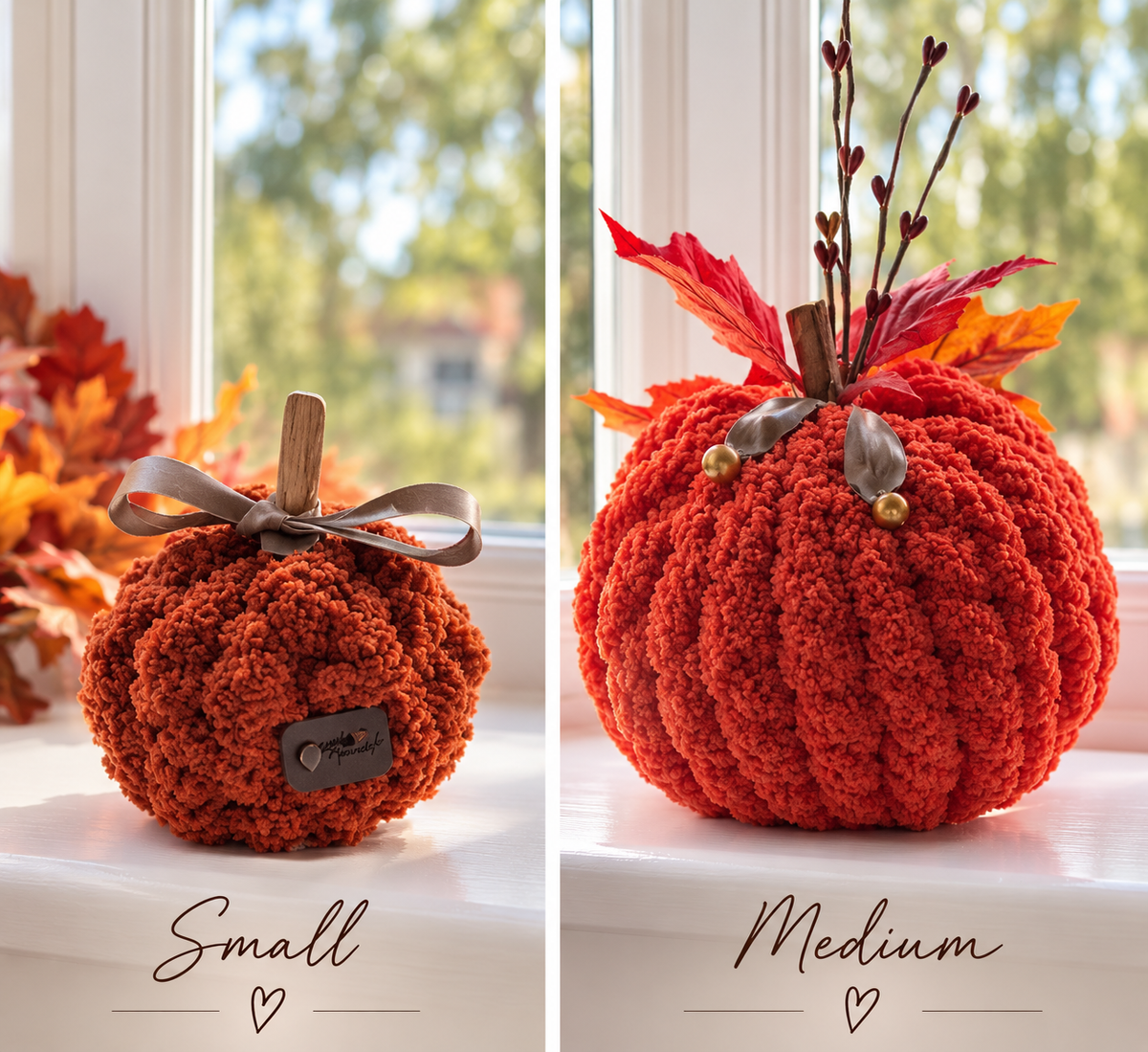 Chunky knit Pumpkin Decoration