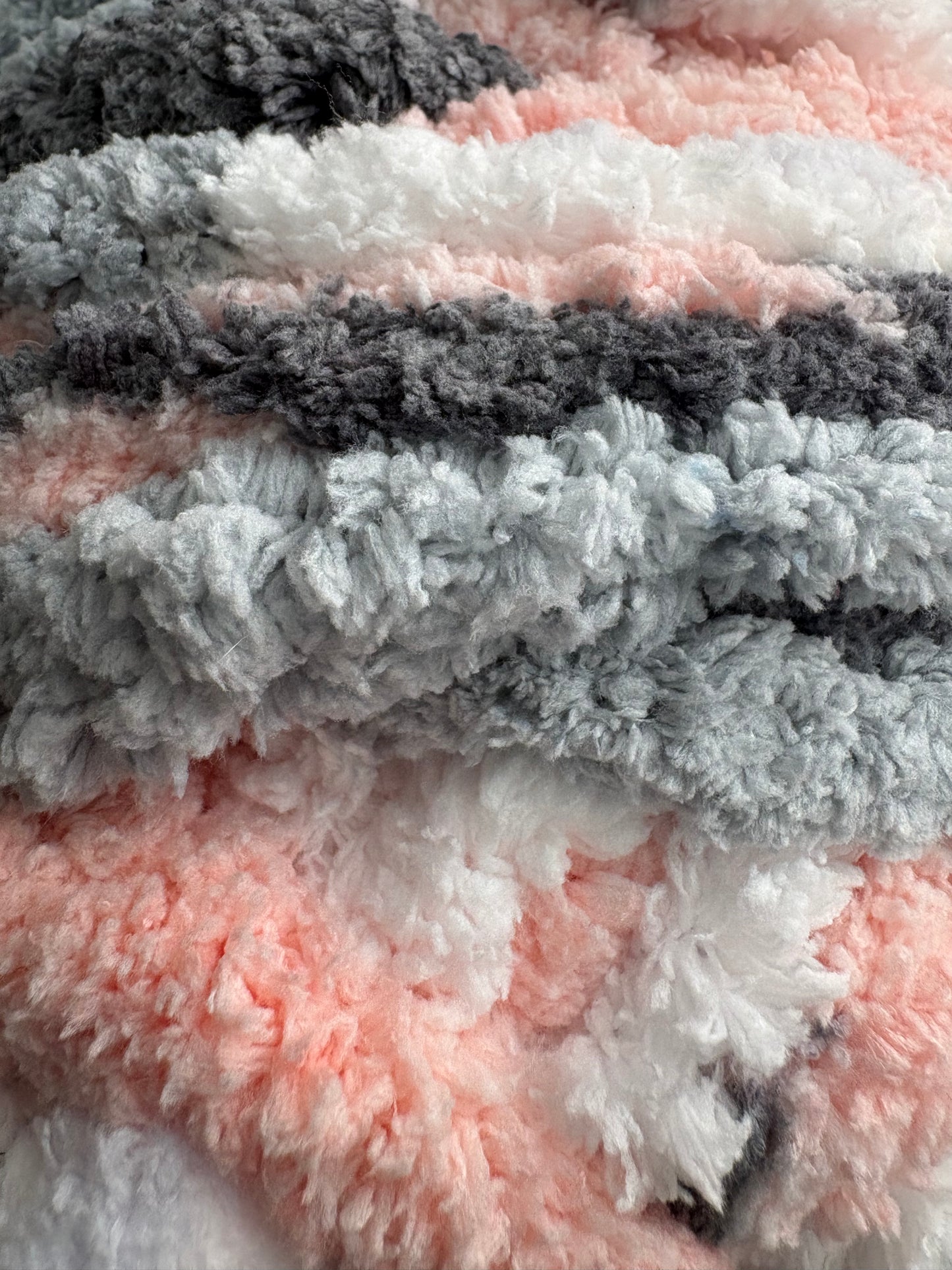 Super Bulky Chenille Yarn - Pinked Out Pebble