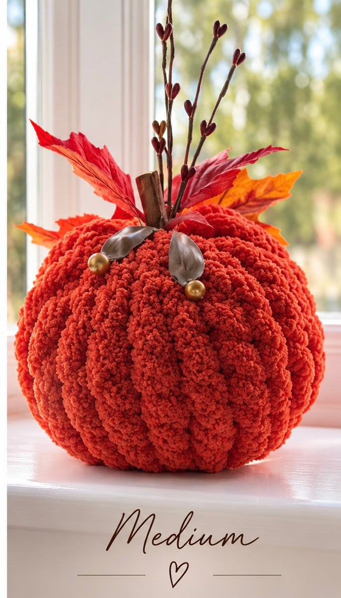 Chunky knit Pumpkin Decoration
