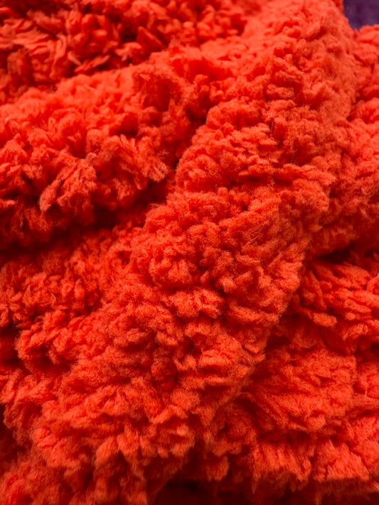 Super Bulky Chenille Yarn - Hot Hex