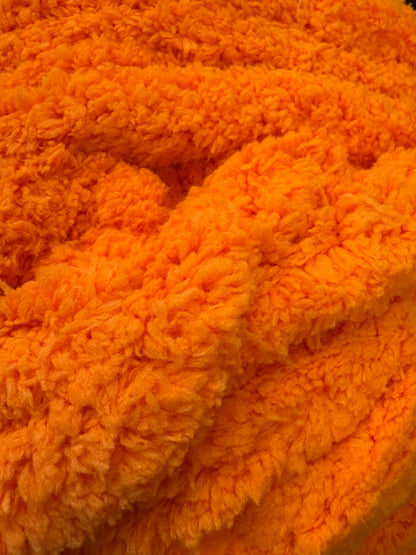 Super Bulky Chenille Yarn - Tangerine Trouble