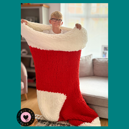 Giant Chunky Chenille Sock — Hot, Hex & Barely Behaved