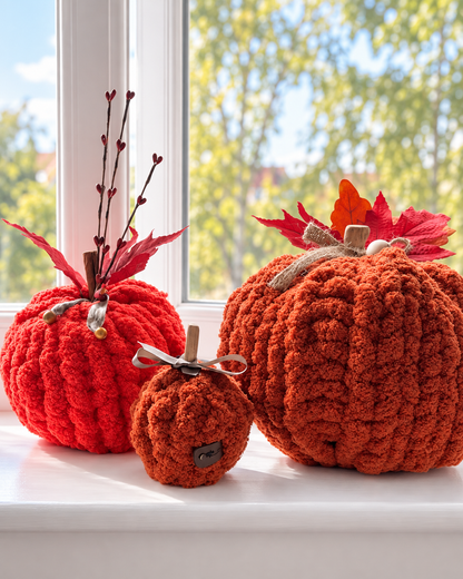 Chunky knit Pumpkin Decoration