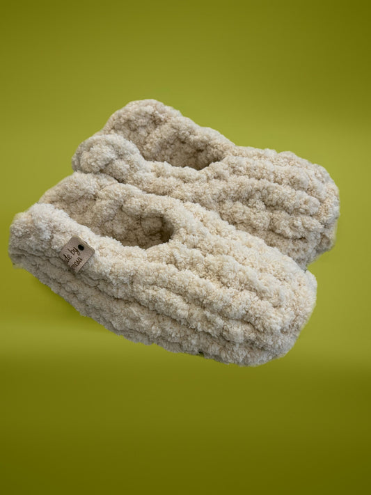 Hand Knitted Chunky Yarn Slippers