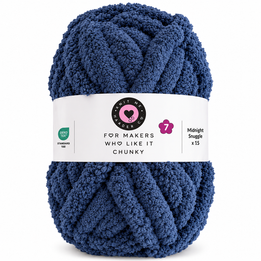 Midnight Snuggle – OEKO-TEX® Jumbo 7 Super Chunky Chenille Yarn