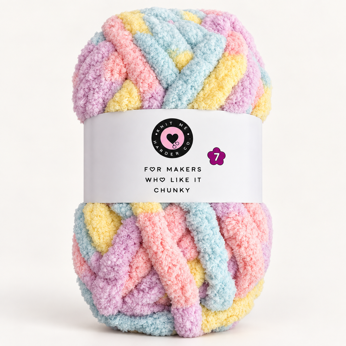 Rainbow Sugar High – OEKO-TEX® Jumbo 7 Super Chunky Chenille Yarn