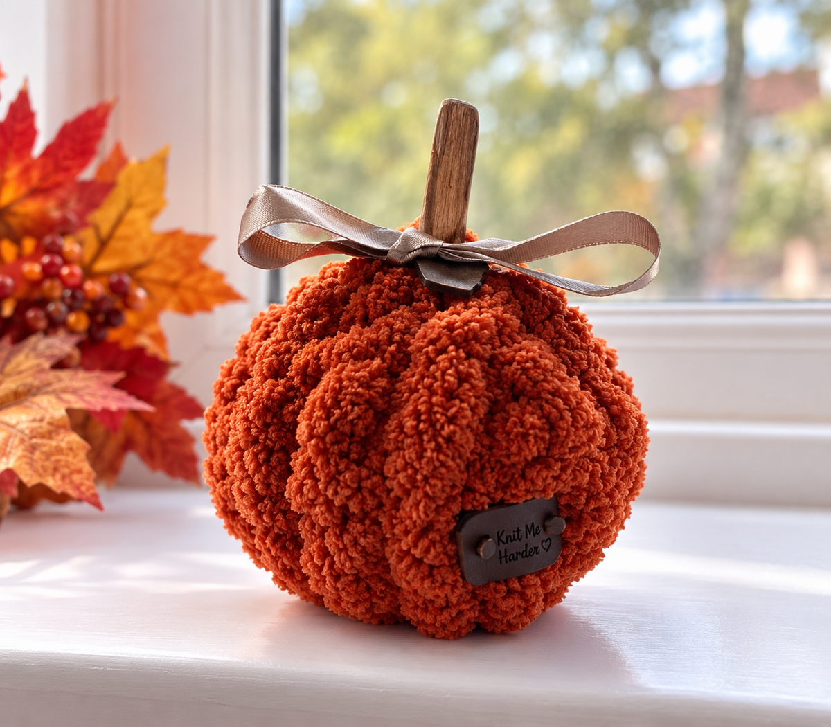 Chunky knit Pumpkin Decoration