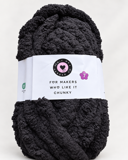 Jumbo 7 Chunky Chenille Yarn — Ink Blot