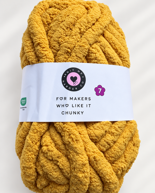 Jumbo 7 Chunky Chenille Yarn — Honey Badger