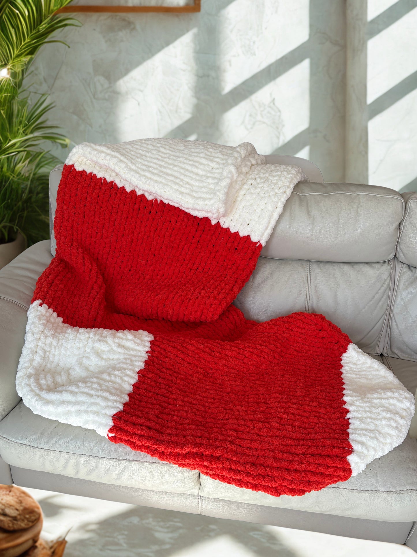 Giant Chunky Chenille Sock — Hot, Hex & Barely Behaved