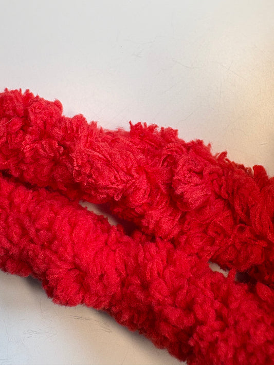 Jumbo 7 Chunky Chenille Yarn — Cherry Bomb